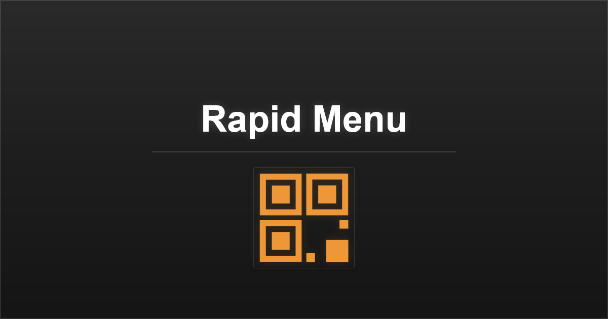 Rapid Menu - Home Page